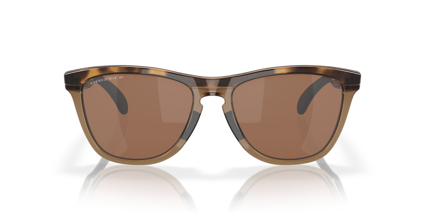 OAKLEY FROGSKINS RANGE BROWN TORT SUNGLASSES w/ PRZM TNGSTN PLR