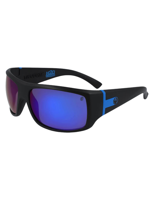 DRAGON VANTAGE H2O SHINY BLACK SUNGLASSES w/ LL SMOKE LENS NON PLR