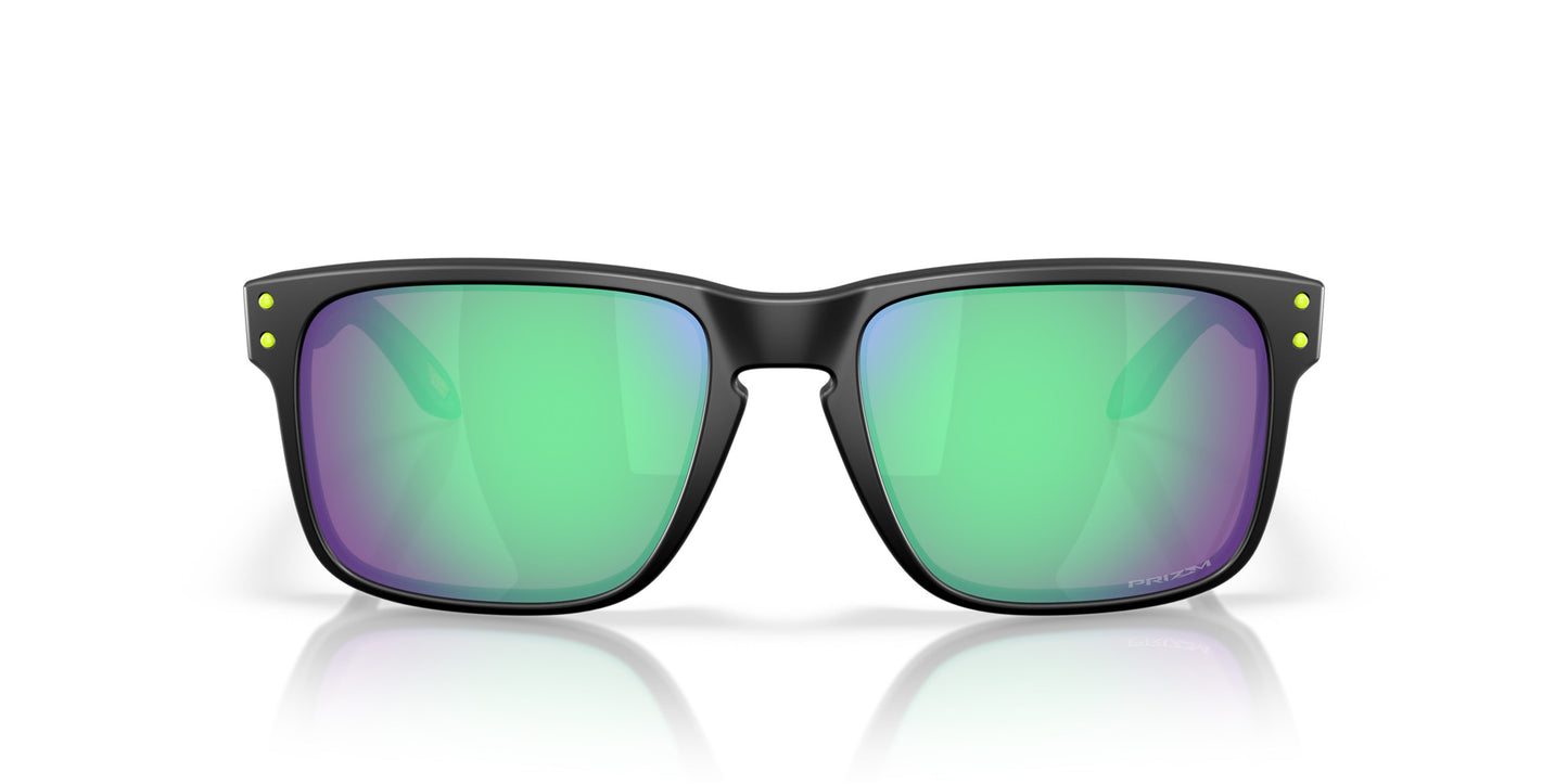 OAKLEY HOLBROOK MATTE BLACK SUNGLASSES  w/ PRIZM ROAD JADE PLR