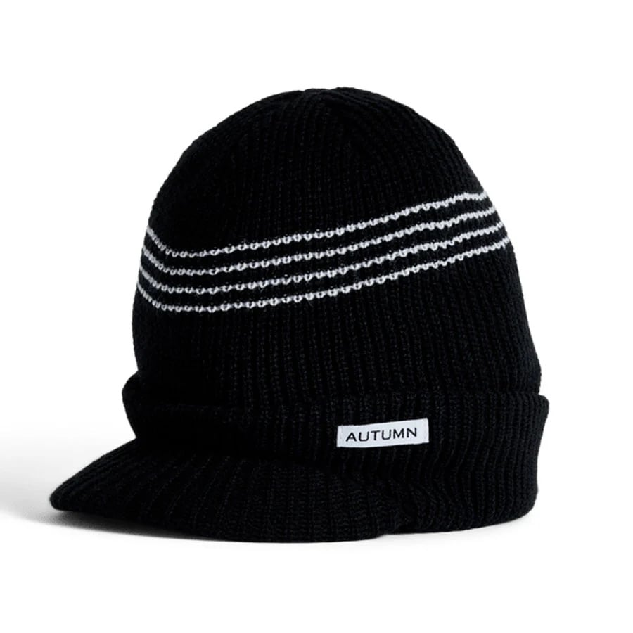 2025 AUTUMN VISOR BEANIE BLACK