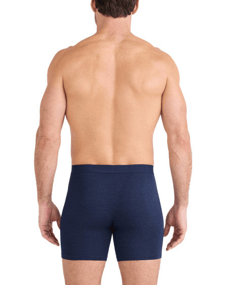 SAXX MENS VIBE XTRA BOXER BRIEF SP26 DARK NAVY HEATHER