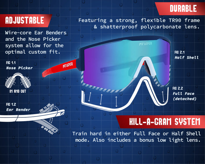 PIT VIPER THE BASKETBALL TEAM TRY-HARD SUNGLASSES