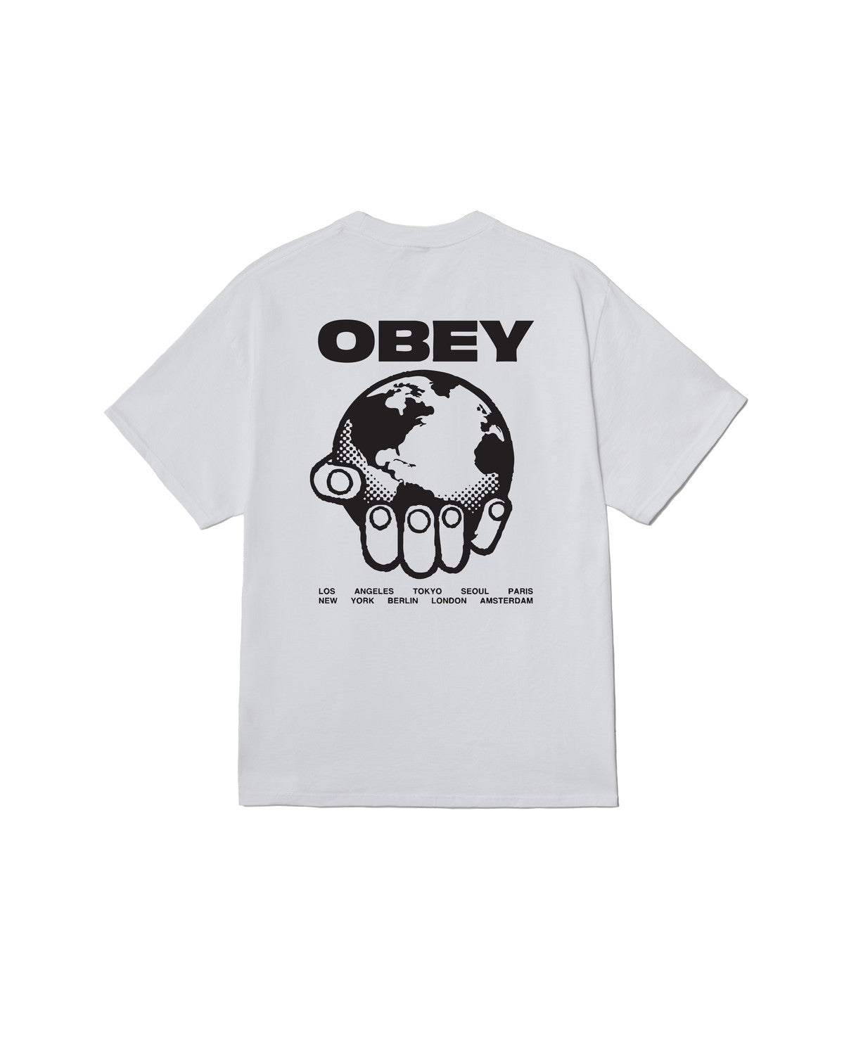 OBEY MENS HELPING HAND SS TEE SP26 (WHT) WHITE
