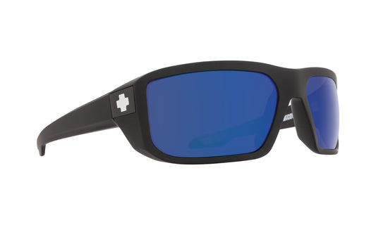 SPY MCCOY MATTE BLACK SUNGLASSES w/ HAPPY BRNZ PLR BLU SPEC MRR