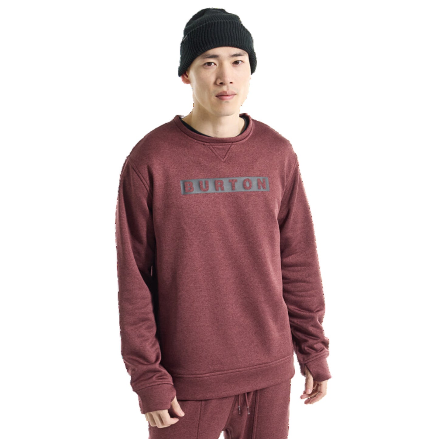 2024 BURTON OAK PULLOVER CREW ALMANDINE HTHR