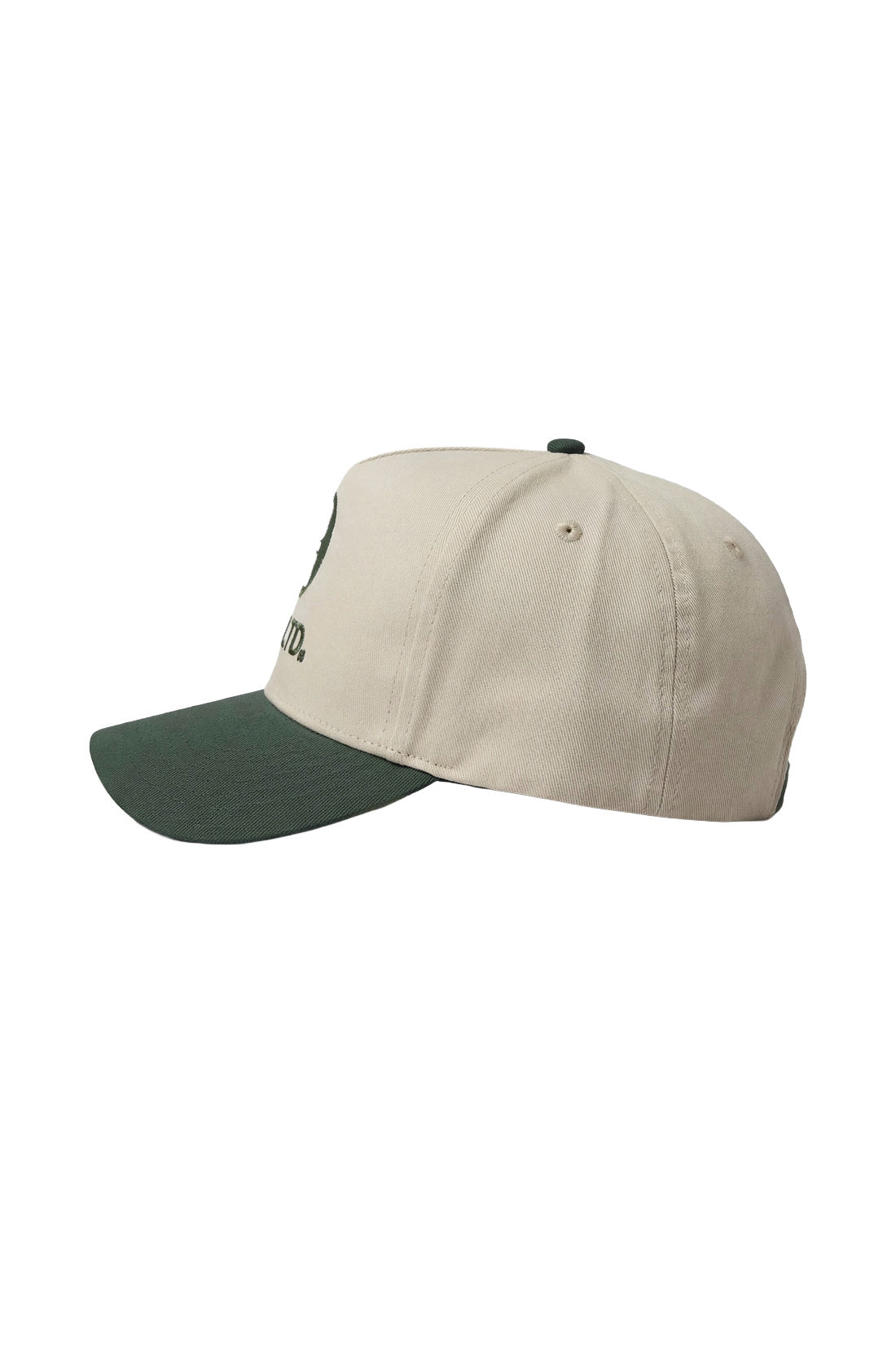 TEAMLTD MENS LOGO SNAPBACK HAT SP26 CREAM/HUNTER