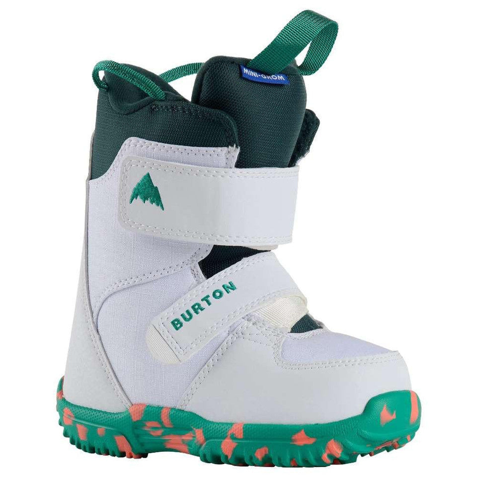 2026 BURTON KIDS MINI GROM SNOWBOARD BOOTS WHITE
