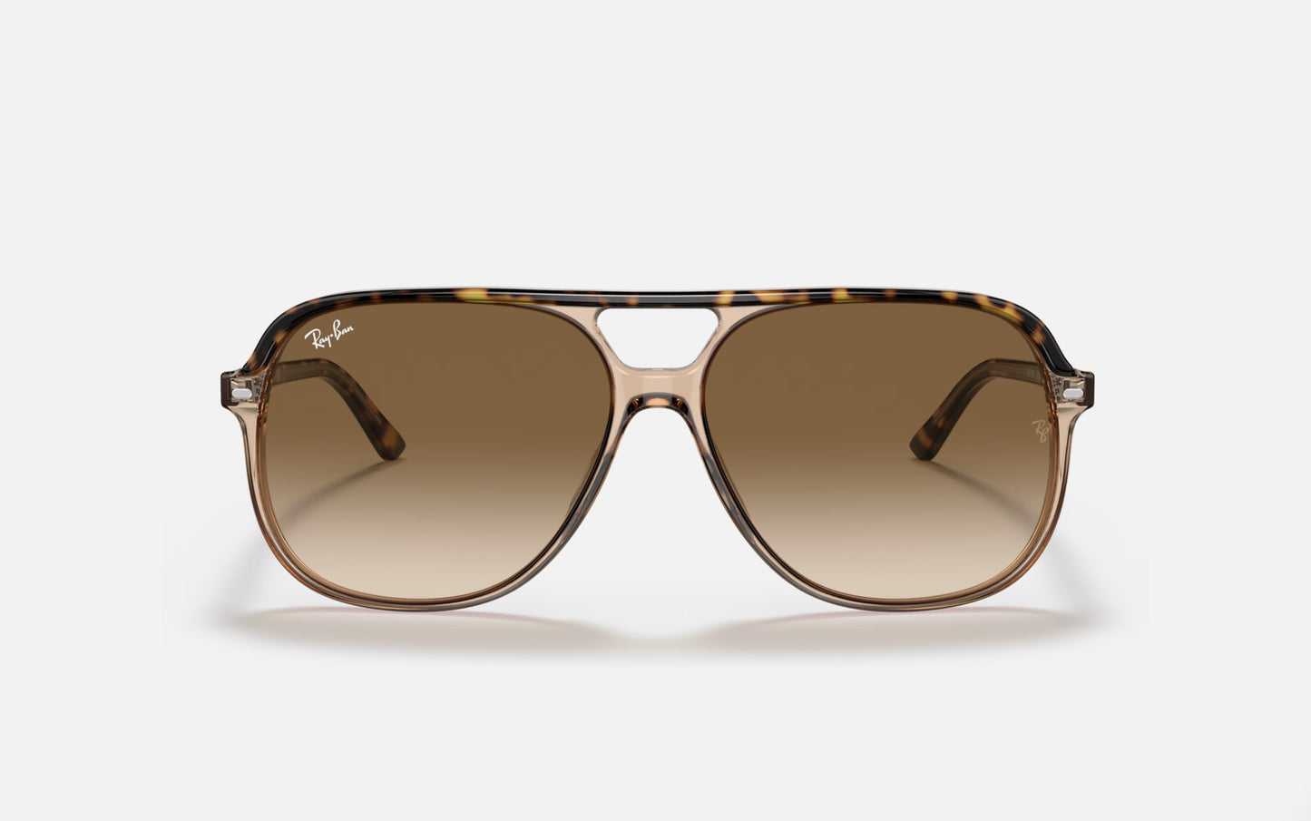 RAY-BAN BILL SUNGLASSES TRANSPARENT BROWN w/ LIGHT BROWN GRADIENT