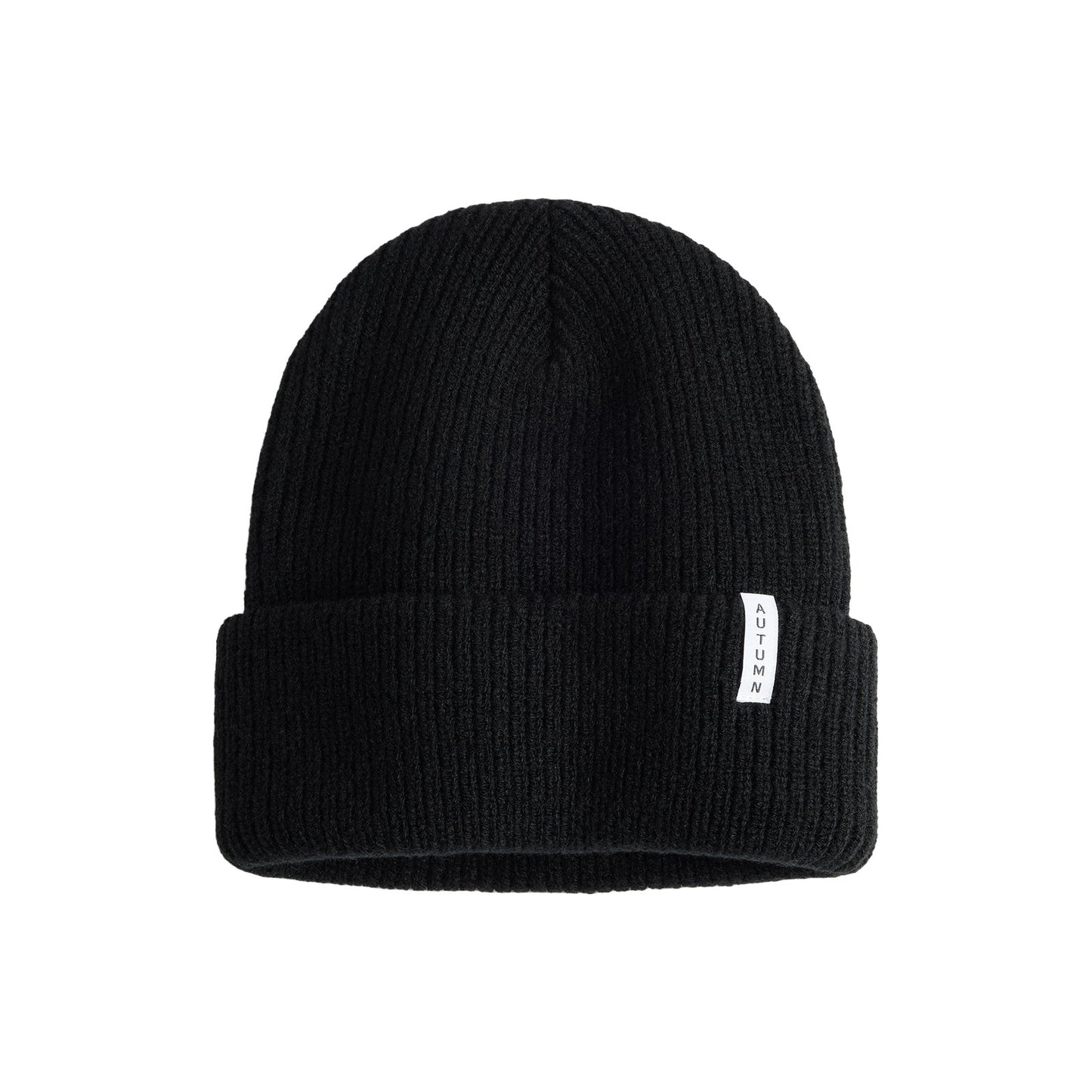 2026 AUTUMN YOUTH SOLID BEANIE BLACK
