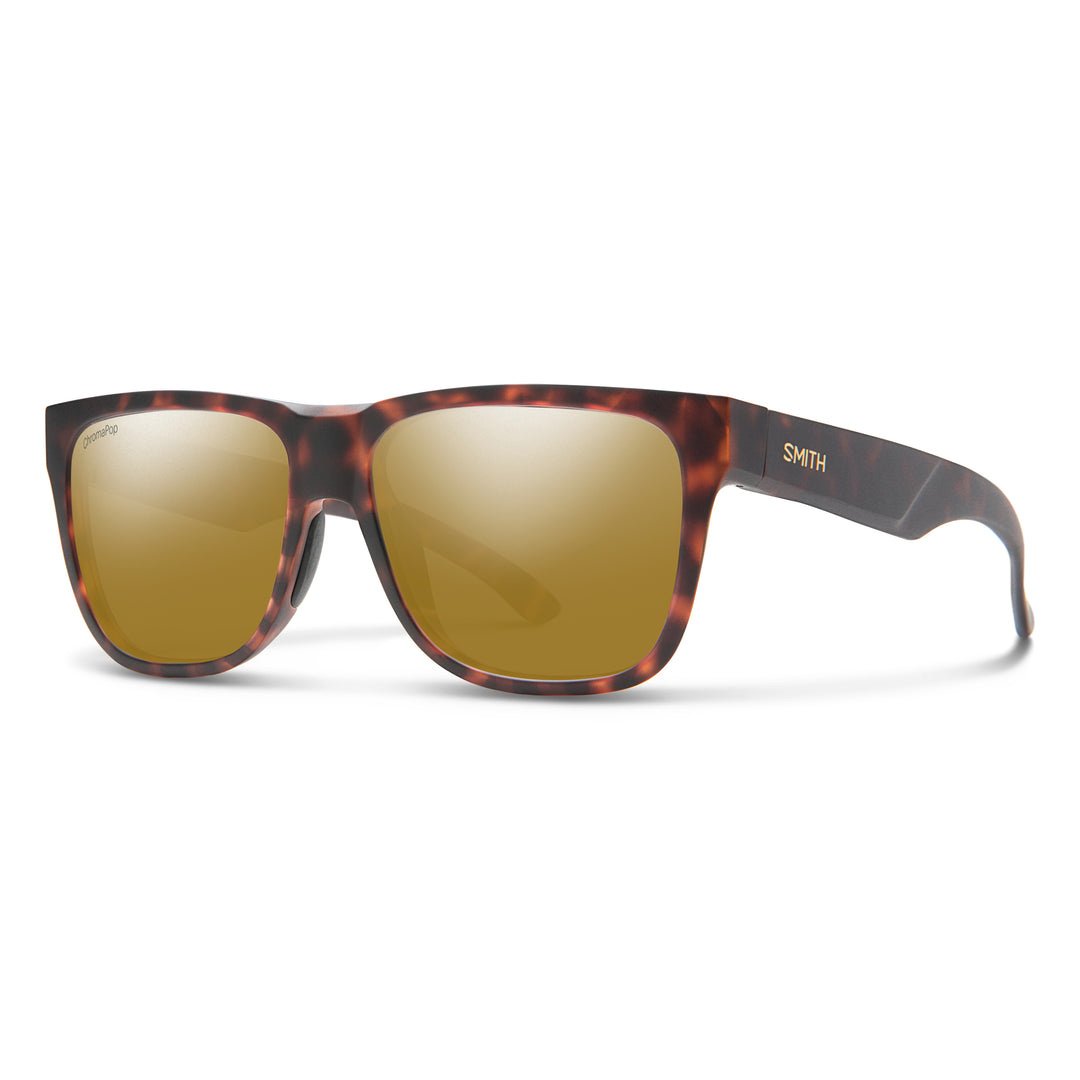 SMITH LOWDOWN 2 MATTE TORT SUNGLASSES w/ CP PLR BRNZ MRR