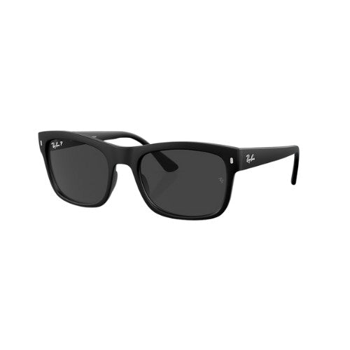 RAY-BAN RB4428 MATTE BLACK SUNGLASSES w/ BLACK PLR
