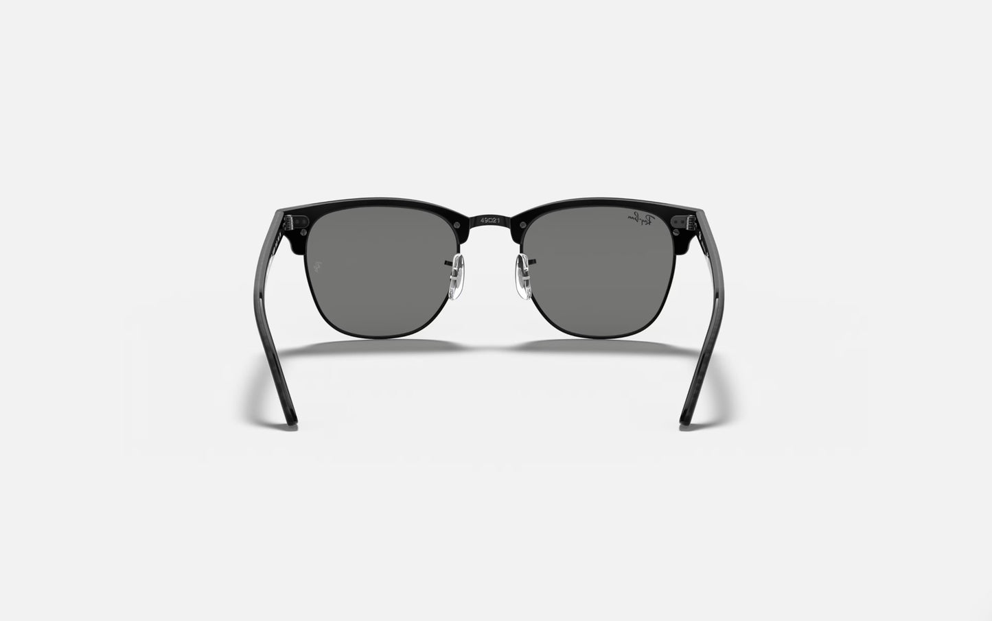 RAY-BAN CLUBMASTER SUNGLASSES WRINKLED BLACK ON BLACK w/ DARK GREY
