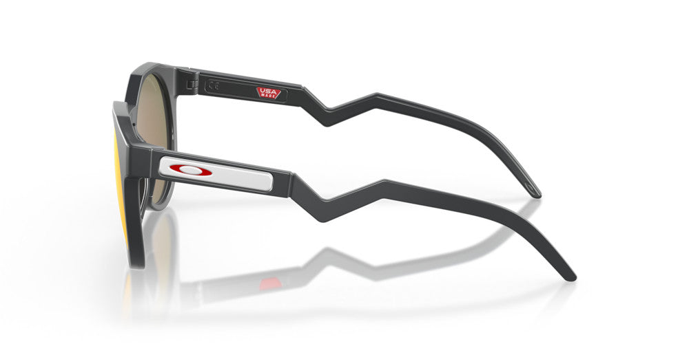 OAKLEY HSTN MATTE CARBON GRY SMK SUNGLASSES w/ PRIZM RUBY LENS