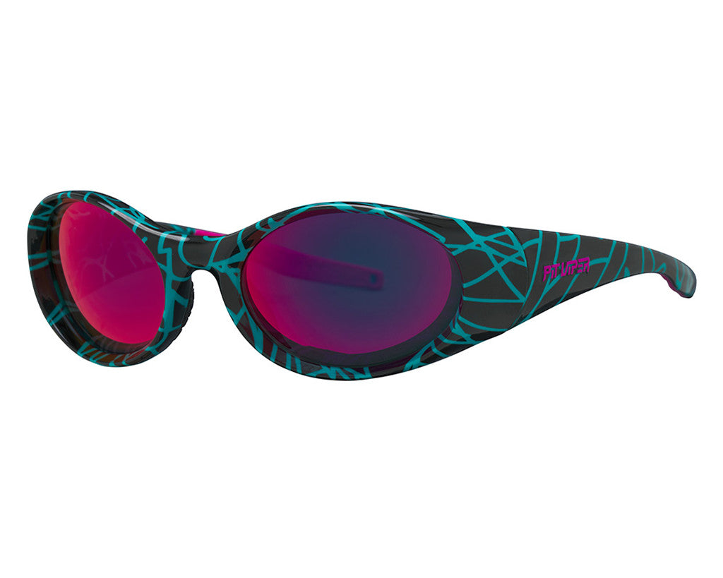PIT VIPER SLAMMER SUNGLASSES THE VOLTAGE w/PINK PURP