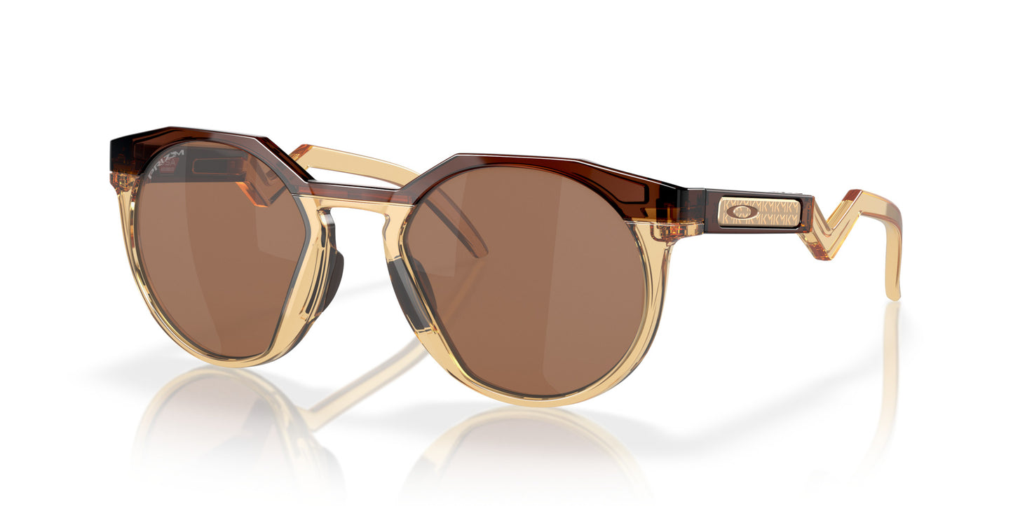 OAKLEY HSTN DARK AMBER/LIGHT CURRY SUNGLASSES w/ PRIZM TUNGSTEN