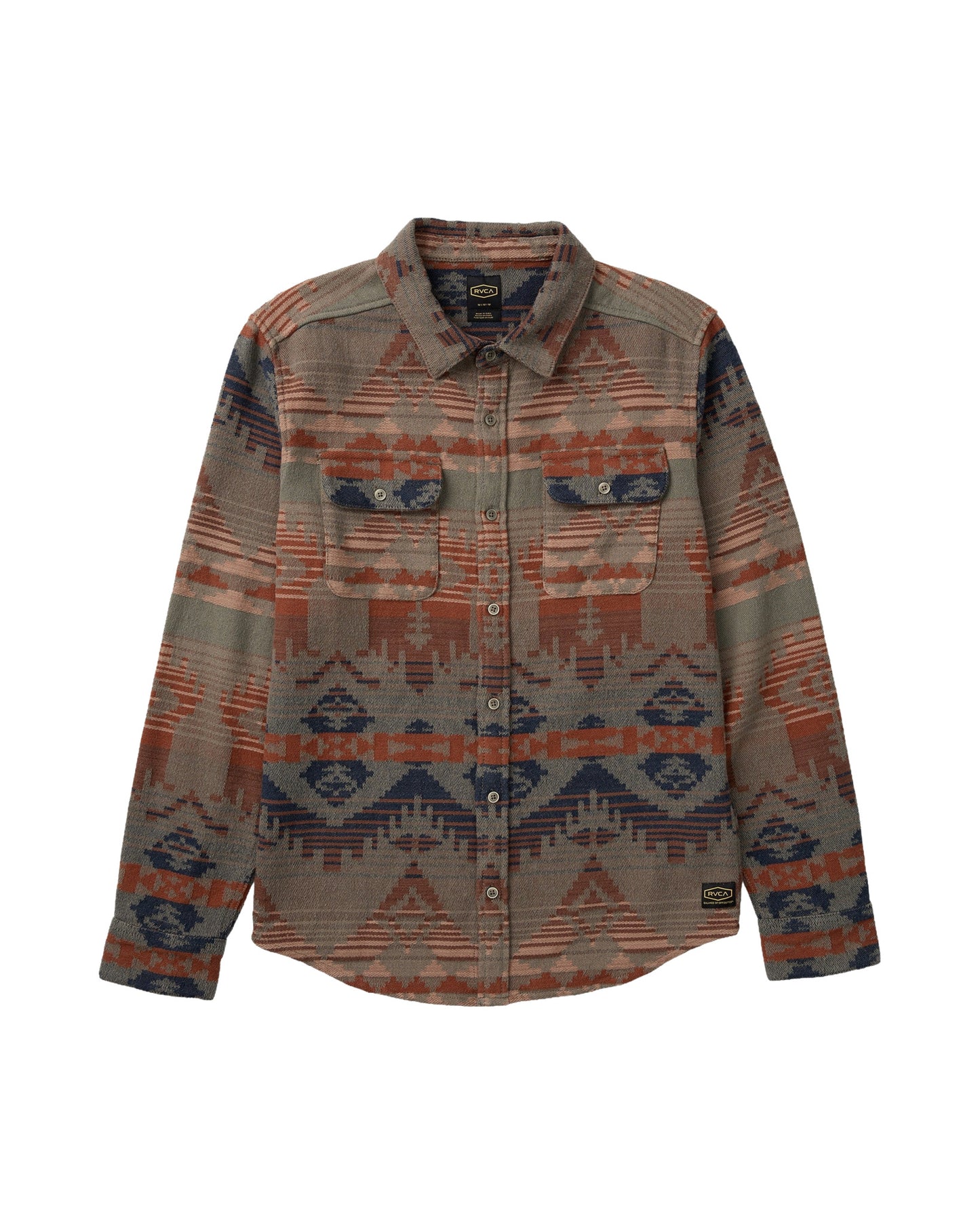 RVCA MENS DAYSHIFT BLANKET LS FLANNEL HO25 MULTI