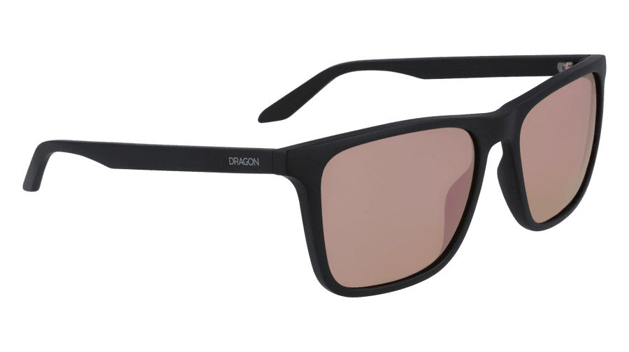 DRAGON RENEW MATTE BLACK SUNGLASSES w/ LL RS GLD ION LENS