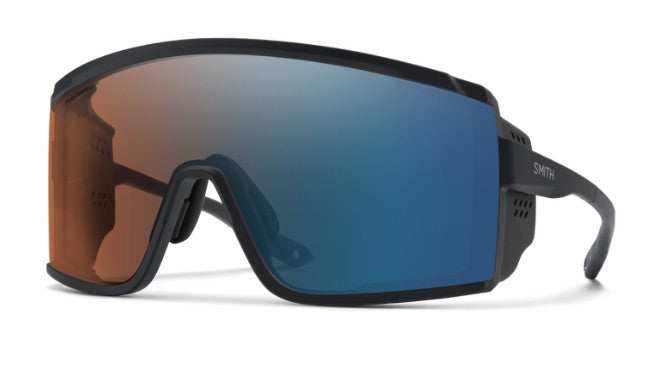 SMITH PURSUIT MATTE BLACK SUNGLASSES W/CP GLCR PHTCHRMC CPPR GRY BLU MRR