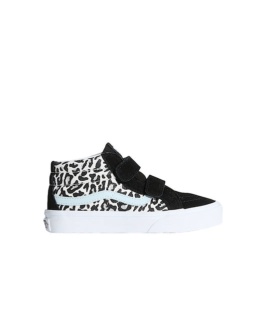 VANS LITTLE GIRLS SK8-MID REISSUE V SHOES FA25 (O331) LEOPARD GLITTER