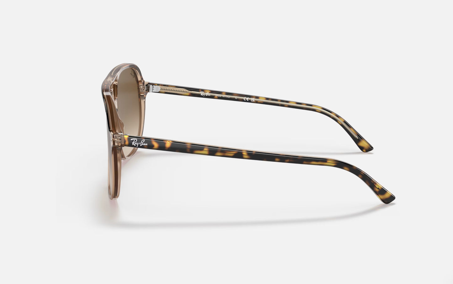 RAY-BAN BILL SUNGLASSES TRANSPARENT BROWN w/ LIGHT BROWN GRADIENT