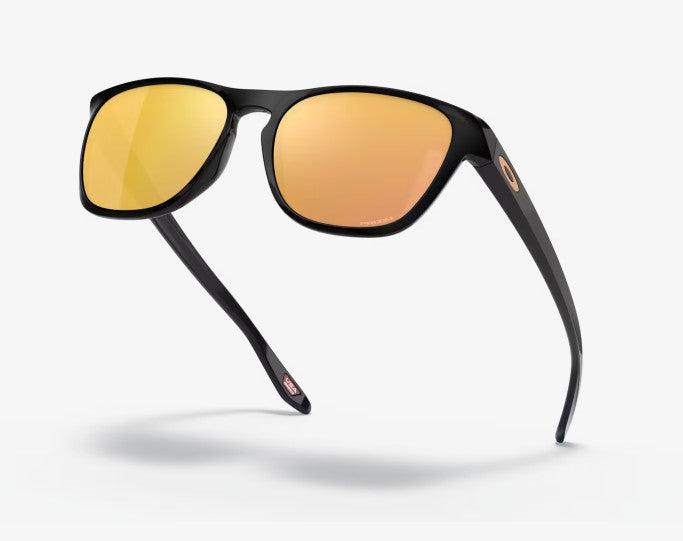 OAKLEY MANORBURN POLISHED BLACK SUNGLASSES w/PRZM ROSE GLD