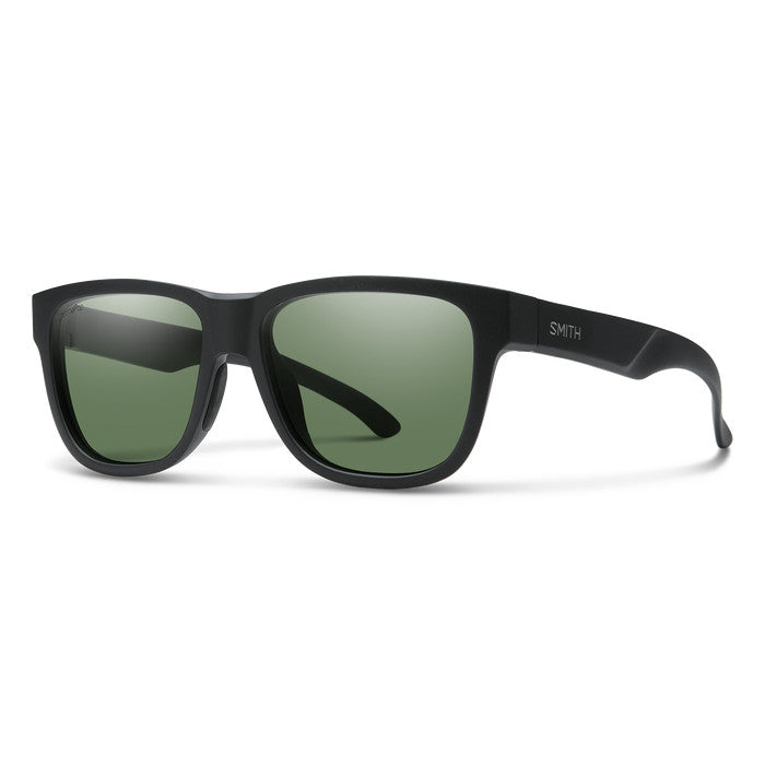 SMITH LOWDOWN SLIM 2 MATTE BLACK SUNGLASSES w/ CP PLR GRY GRN