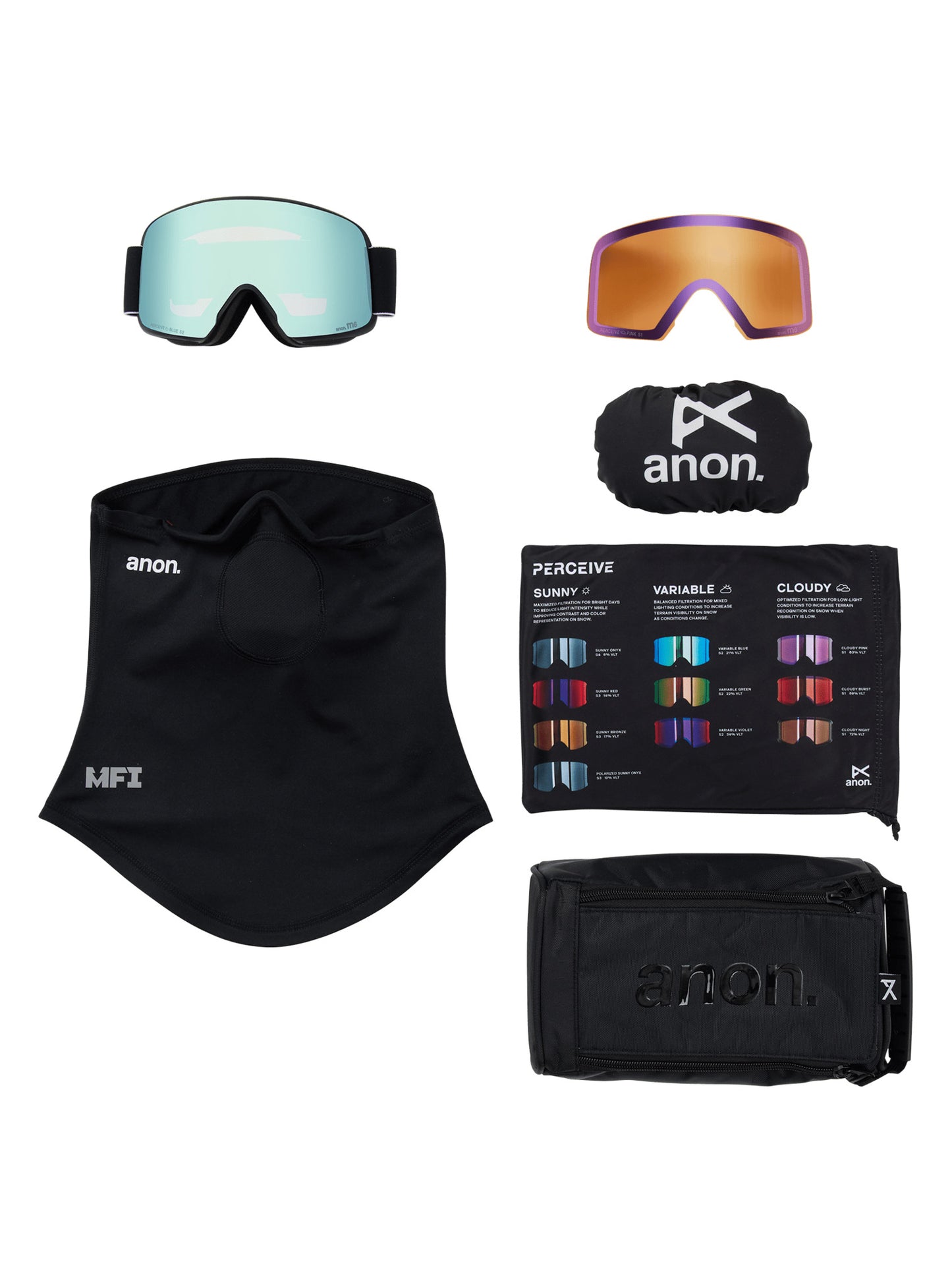 2026 ANON M6 GGL BLK w/  VRBL BLU + CLDY PNK + MFI
