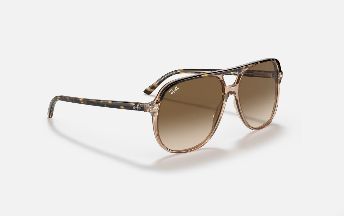 RAY-BAN BILL SUNGLASSES TRANSPARENT BROWN w/ LIGHT BROWN GRADIENT