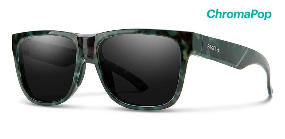 SMITH LOWDOWN 2 CAMO TORT SUNGLASSES w/ CP PLR BLK