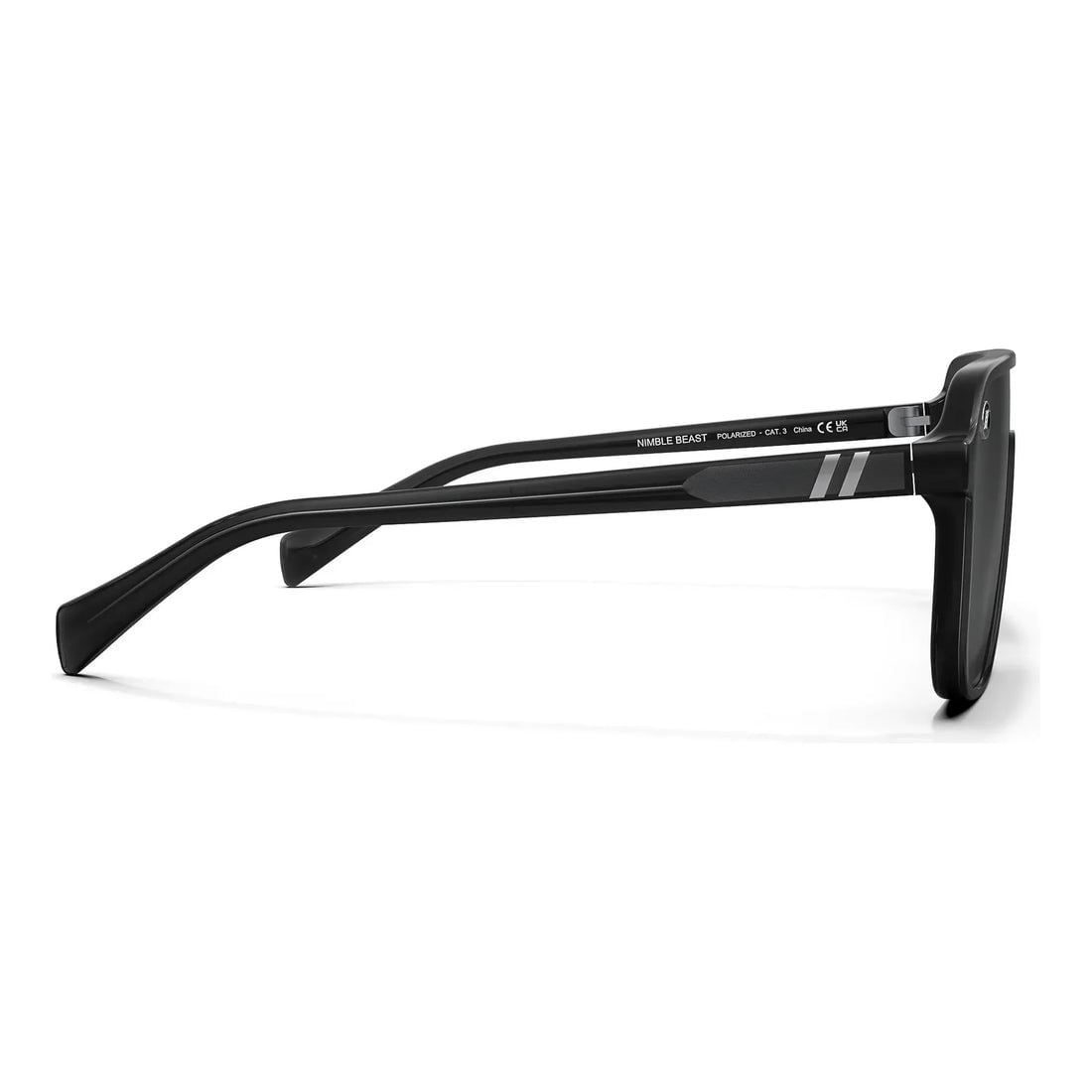 BLENDERS MEISTER X2 NIMBLE BEAST SUNGLASSES CRYS BLACK w/ SMOKE PLR LENS