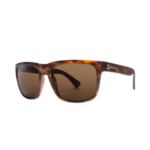 ELECTRIC KNOXVILLE XL MATTE TORT SUNGLASSES w/ BRONZE PLR LENS