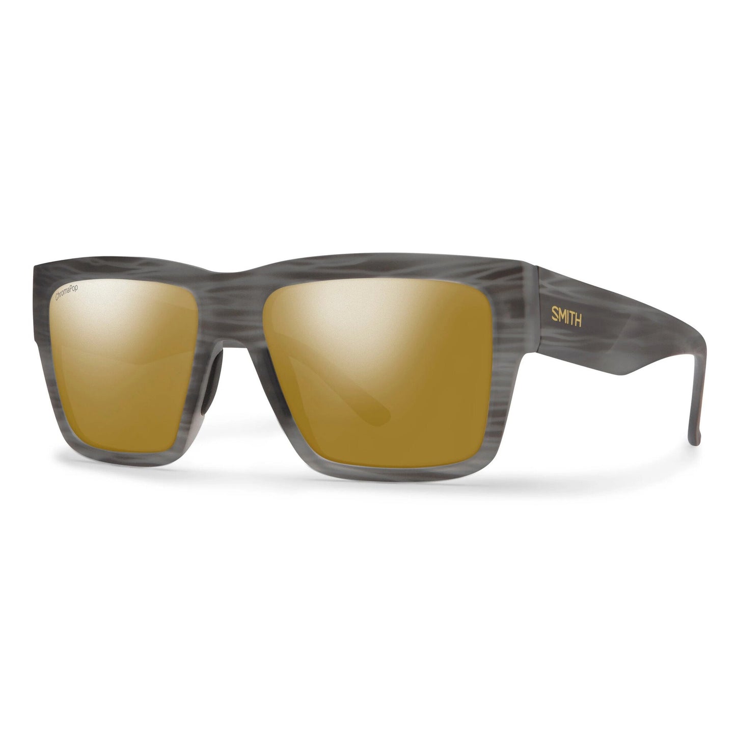 SMITH LINEUP MATTE GR HRN SUNGLASSES w/ CP PLR BRNZ
