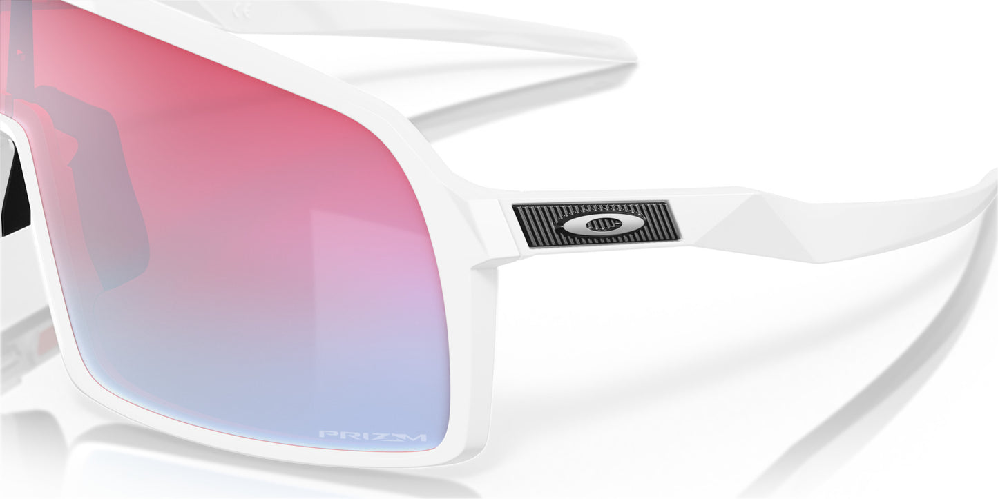 OAKLEY SUTRO POLISHED WHITE SUNGLASSES w/ PRIZM SNOW SAPP IRID LENS