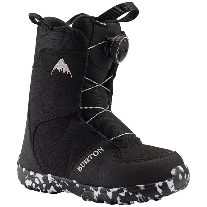2024 BURTON KIDS GROM BOA SNOWBOARD BOOTS BLACK