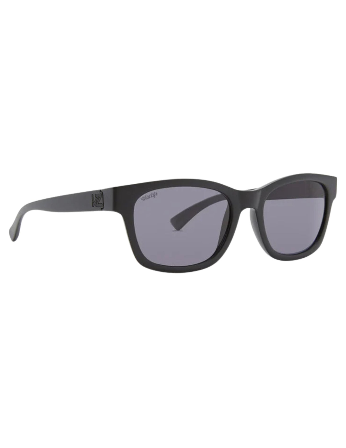 VONZIPPER APPROACH BLACK SATIN SUNGLASSES w/ WILDLIFE VINTAGE GRY PLR LENS
