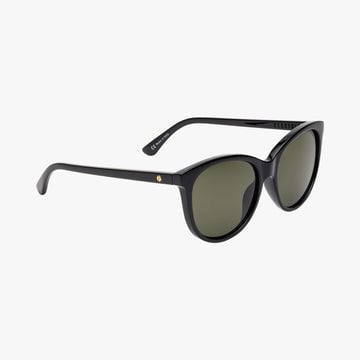 ELECTRIC PALM GLOSS BLACK SUNGLASSES w/ GRY PLR LENS