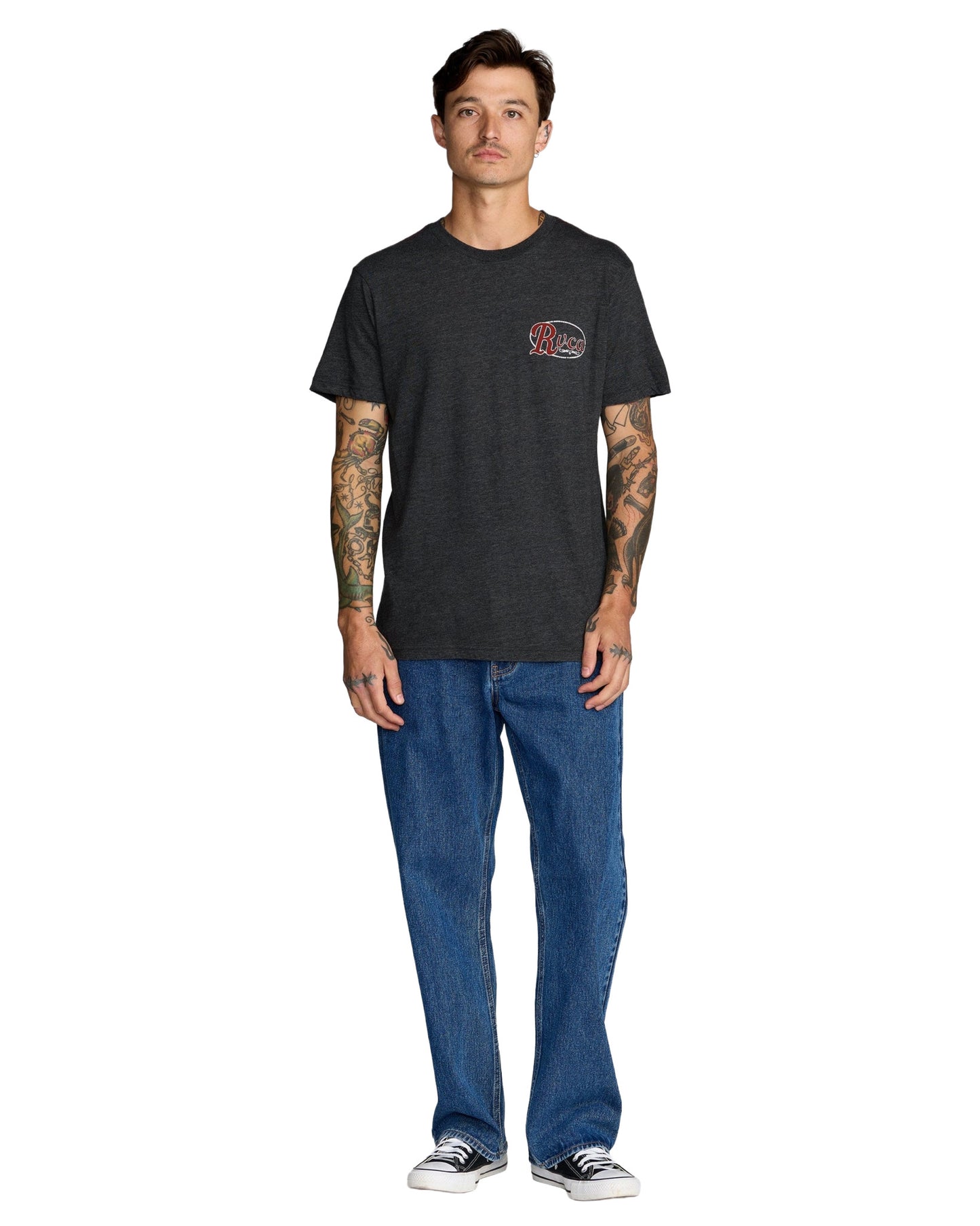RVCA MENS CORRAL SS TEE SP26 BLACK