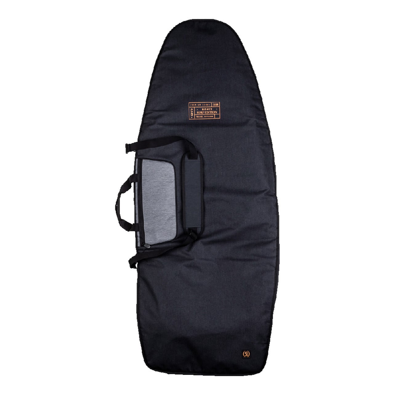 2025 RONIX DEMPSEY SURF CASE w/3D FIN BOX - CHARCOAL/ORANGE