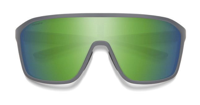 SMITH BOOMTOWN MATTE CEMENT SUNGLASSES W/CP PLR GREEN MIR