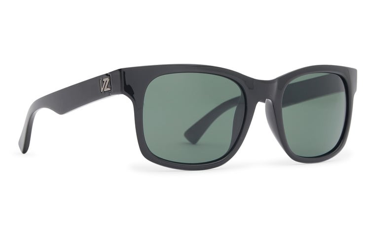 VONZIPPER BAYOU BLACK GLOSS SUNGLASSES w/ VNTG GRY LENS
