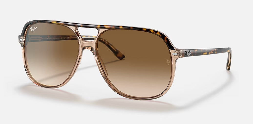 RAY-BAN BILL SUNGLASSES TRANSPARENT BROWN w/ CLEAR GRADIENT BR