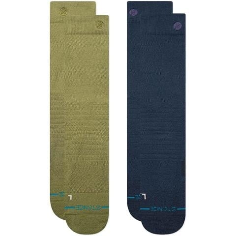 2025 STANCE ICONIC MID  2 PACK SNOW SOCKS CHIVE