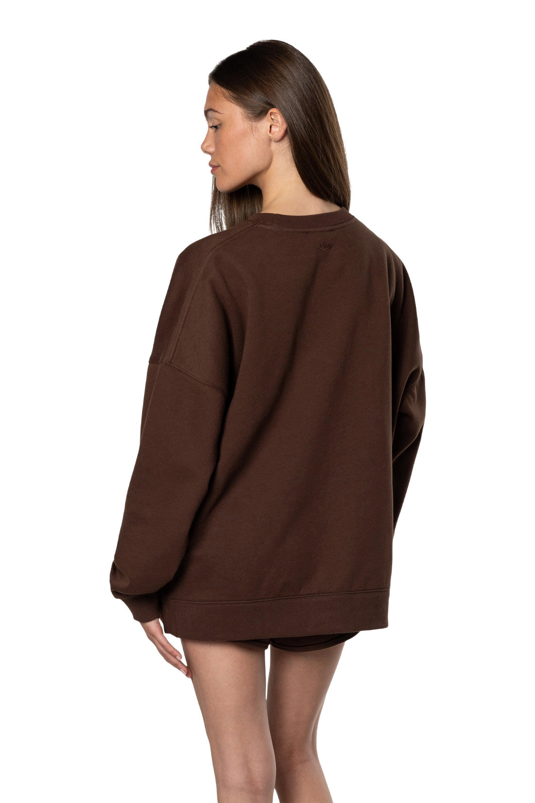 TEAMLTD WMNS OVERSIZED CREW SWEATER SP26 DAKR BROWN