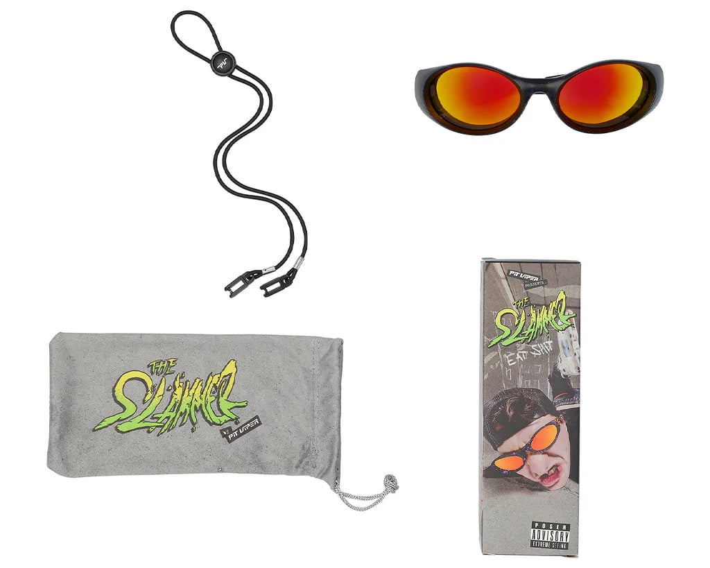 PIT VIPER SLAMMER SUNGLASSES THE COMBUSTION w/ RED