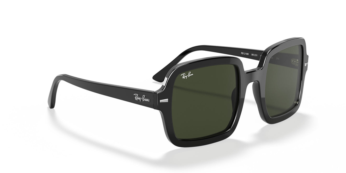 RAY-BAN RB2188 SUNGLASSES BLACK w/ G-15 GRN
