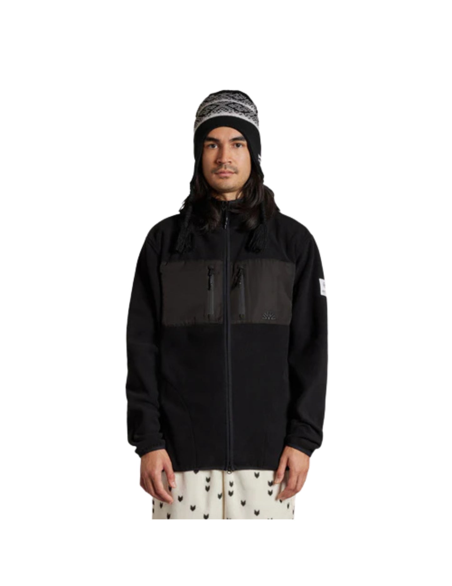 2025 AUTUMN HOODED FLEECE BLACK