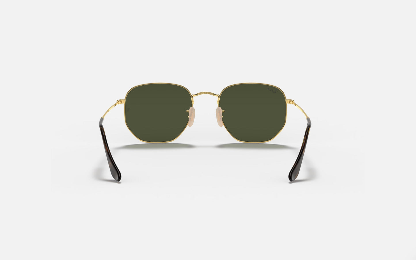 RAY-BAN HEXAGONAL SUNGLASSES ARISTA w/ BROWN GRAD GREY