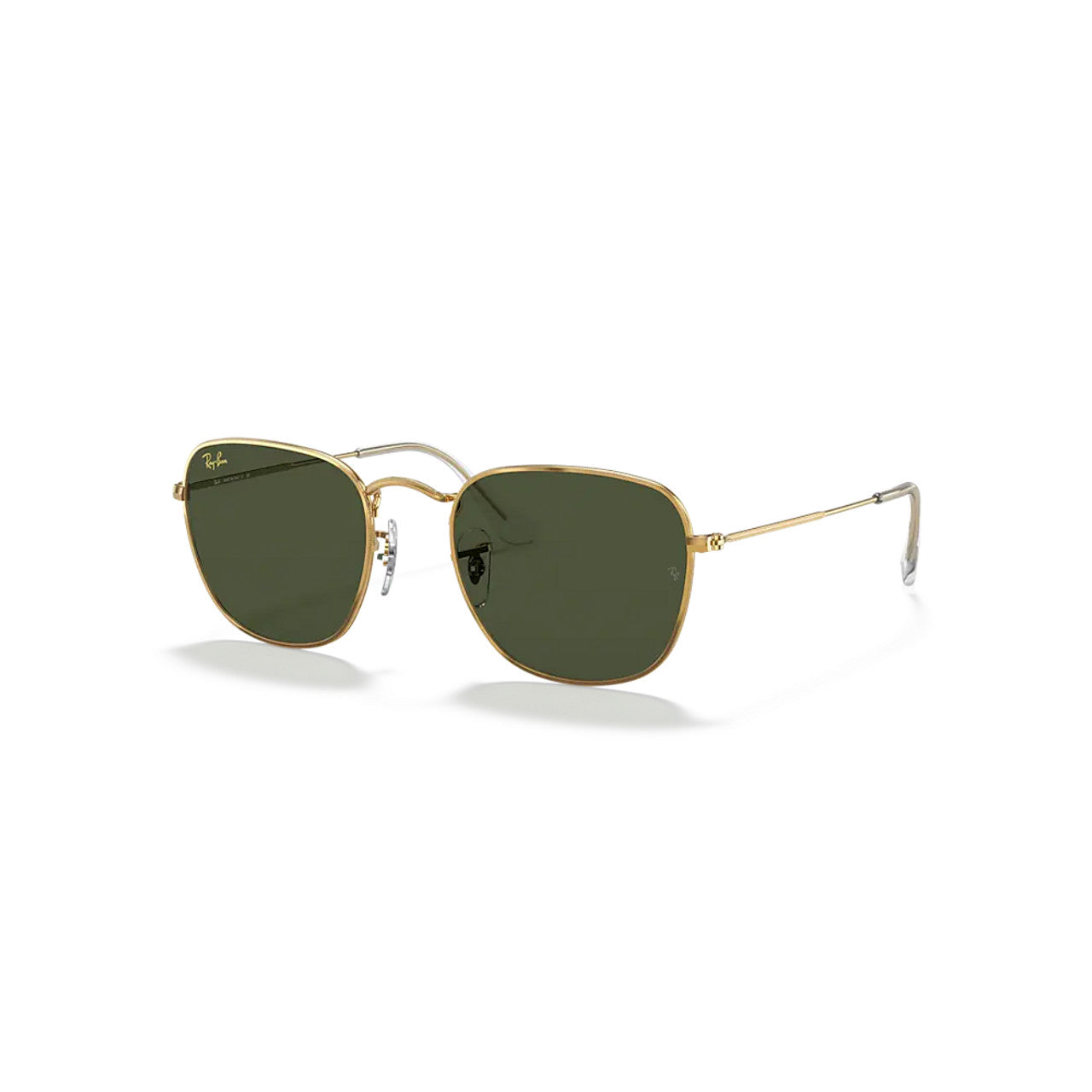 RAY-BAN HEXAGONAL SUNGLASSES GOLD w/ GRN PLR