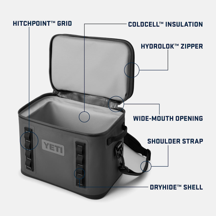 YETI HOPPER FLIP 18 SOFT COOLER CHARCOAL