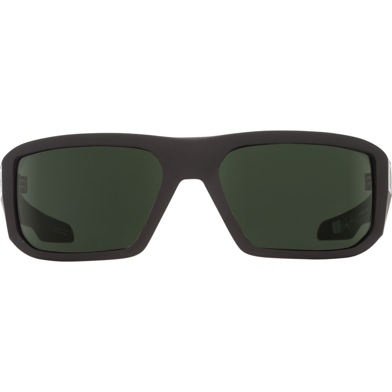 SPY MCCOY SOFT MATTE BLACK SUNGLASSES w/ HAPPY GRY GRN PLR